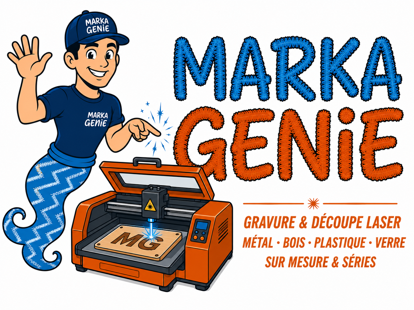 Gravure laser & découpe CO₂ — MARKAGENIE