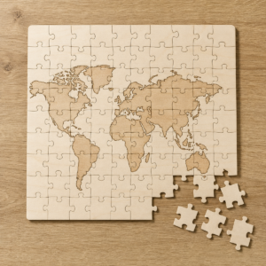 Puzzle bois découpé CO₂